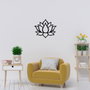 Wallity Lotus Flower 1 Metal Decor Negro